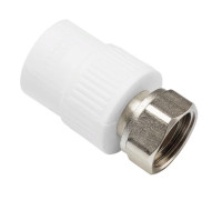 Муфта с накидной гайкой 20 х1/2" (Valfex) БЕЛАЯ