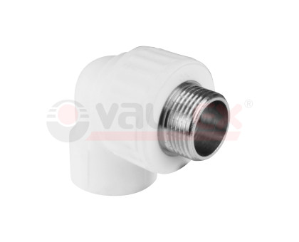 Угольник переходной с наружной резьбой 20х3/4" (Valfex) БЕЛЫЙ