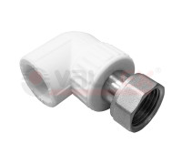 Угол с накидной гайкой 25х3/4" (Valfex) БЕЛЫЙ