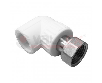 Угол с накидной гайкой 20х1/2" (Valfex) БЕЛЫЙ