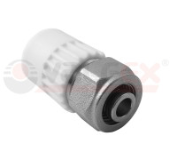 Комбинированная муфта для соединения PPR-PE труб 20х16 (Valfex) БЕЛАЯ 