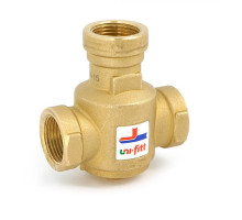 Клапан Uni-Fitt H 11/4" 3-ход.термостат 60C Kvs 9 для напольных котлов, смешение бок.