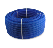 Труба ПНД гофрир. синяя d20мм (вн. d18мм, 50м),РТП (ТОЛЬКО БУХТОЙ 50 М)