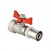 Кран шаровой VALTEC под пресс, рукоятка бабочка 16х1/2 вн. VT.242.N.1604
