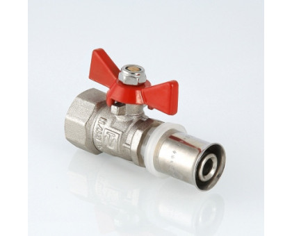 Кран шаровой VALTEC под пресс, рукоятка бабочка 16х1/2 вн. VT.242.N.1604 Кран шаровой VALTEC под пресс, рукоятка бабочка 16х1/2 вн. VT.242.N.1604