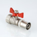 Кран шаровой VALTEC под пресс, рукоятка бабочка 16х1/2 вн. VT.242.N.1604