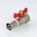 Кран шаровой VALTEC под пресс, рукоятка бабочка 16х1/2 вн. VT.242.N.1604