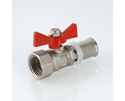 Кран шаровой VALTEC под пресс, рукоятка бабочка 16х1/2 вн. VT.242.N.1604 Кран шаровой VALTEC под пресс, рукоятка бабочка 16х1/2 вн. VT.242.N.1604