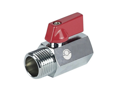 Кран шар. MINI VALFEX ВР3/8"хНР3/8" НИКЕЛИРОВАННЫЙ (VF.331.NB.038)