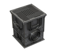Дождеприемник пластиковый Master 350х350х420 (в сборе с решеткой) АКВАСТОК								