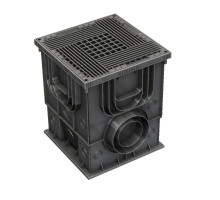 Дождеприемник пластиковый Master 350х350х420 (в сборе с решеткой) АКВАСТОК								
