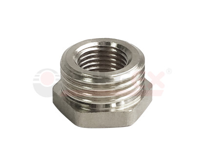 Футорка НИКЕЛИРОВАННАЯ VALFEX НР 1/2" - ВР 1/4" (VF.581.N.012.014) Футорка НИКЕЛИРОВАННАЯ VALFEX НР 1/2" - ВР 1/4" (VF.581.N.012.014)