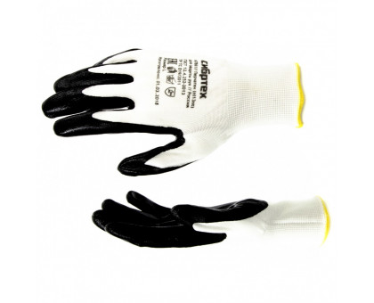 Перчатки полиэфирные с чёрным нитрильным покрытием,размер L, 15 класс вязки// Сибртех