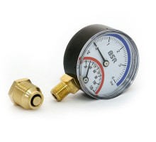 Термоманометр BSR 120°C, 4 бар, 1/2", Ø 63, радиальный 