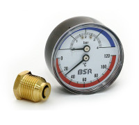 Термоманометр BSR 120°C, 4 бар, 1/2", Ø 63, аксиальный 
