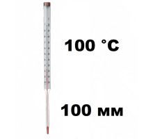 Термометр жидкост. 100 С (ножка 100).