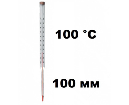 Термометр жидкост. 100 С (ножка 100).