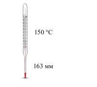Термометр керосиновый ТТЖ-М 150С прямой 240/163 Стеклоприбор 100238