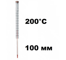 Термометр жидкост. 200 С (ножка 100).