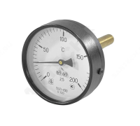 Термометр биметалл ТБП-Т 200С Дк100 L=100 G1/2" осевой ЗТП Минск