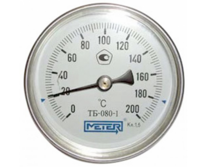 Термометр биметаллич ТБ80 160C Дк80 L=40 Метер