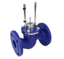 Клапан зап-рег чуг TRV Ду50 Ру16 фл Kv40 без привода Теплосила TRV-50-40