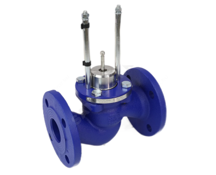 Клапан зап-рег чуг TRV Ду25 Ру16 фл Kv10 без привода Теплосила TRV-25-10