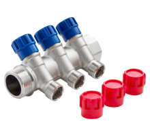 Коллектор с регул. вентилями, 1"х2 вых. 1/2" нар. VALFEX (VF.560.N.0602)