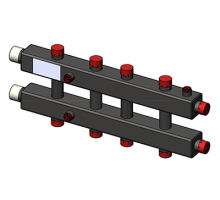 Гидравлический коллектор горизонтальный, 5 контуров