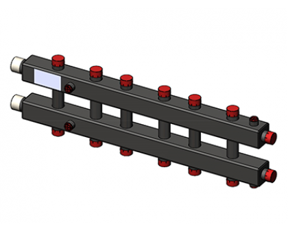 Гидравлический коллектор горизонтальный, 7 контуров