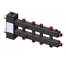 Гидроразделитель с коллектором горизонтальный, 5 контуров, до 70 кВт	