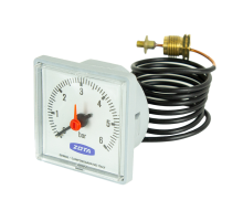 Манометр "ZOTA" в квадратной рамке 6 бар 1/4" 