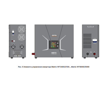 Источник питания ZOTA Matrix WT8000/5000 (5000 Вт/8000 ВА 48В)(под 4 акк)									