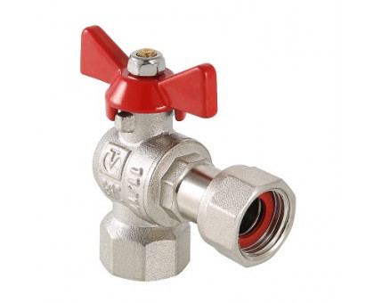 Кран шаровой VALTEC BASE угловой с накидной гайкой 3/4" вн.-вн. VT.266.N.0505 Кран шаровой VALTEC BASE угловой с накидной гайкой 3/4" вн.-вн. VT.266.N.0505