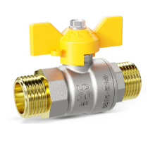 Кран шаровой латунный LD Pride 47.20.Н-Н.Б GAS Ду 20 Ру 40 бабочка LD 47.354.20