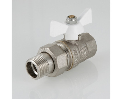 Кран шар. бабочка-американка вн.-нар. 3/4 белая рукоядка VALTEC VT.227.NW.05 Кран шар. бабочка-американка вн.-нар. 3/4 белая рукоядка VALTEC VT.227.NW.05