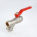 Кран шаровой VALTEC со встроенным фильтром, стальная рукоятка3/4" вн.-вн. VT.292.N.05