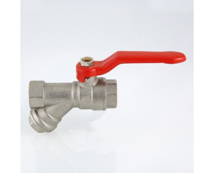 Кран шаровой VALTEC со встроенным фильтром, стальная рукоятка3/4" вн.-вн. VT.292.N.05 Кран шаровой VALTEC со встроенным фильтром, стальная рукоятка3/4" вн.-вн. VT.292.N.05