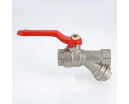 Кран шаровой VALTEC со встроенным фильтром, стальная рукоятка3/4" вн.-вн. VT.292.N.05 Кран шаровой VALTEC со встроенным фильтром, стальная рукоятка3/4" вн.-вн. VT.292.N.05