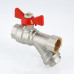 Кран шаровой VALTEC со встроенным фильтром, рукоятка бабочка 1/2" вн.-вн. VT.293.N.04