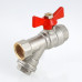 Кран шаровой VALTEC со встроенным фильтром, рукоятка бабочка 1/2" вн.-вн. VT.293.N.04