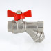 Кран шаровой VALTEC со встроенным фильтром, рукоятка бабочка 1/2" вн.-вн. VT.293.N.04
