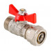 Кран шаровый VALTEC под обжим, рукоятка бабочка 16х1/2 нар. VT.341.N.1604