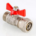 Кран шаровый VALTEC под обжим, рукоятка бабочка 16х1/2 нар. VT.341.N.1604
