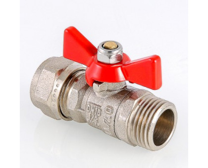 Кран шаровый VALTEC под обжим, рукоятка бабочка 16х1/2 нар. VT.341.N.1604 Кран шаровый VALTEC под обжим, рукоятка бабочка 16х1/2 нар. VT.341.N.1604