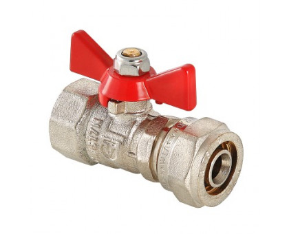 Кран шаровый VALTEC под обжим, рукоятка бабочка 16х1/2 вн. VT.342.N.1604 Кран шаровый VALTEC под обжим, рукоятка бабочка 16х1/2 вн. VT.342.N.1604
