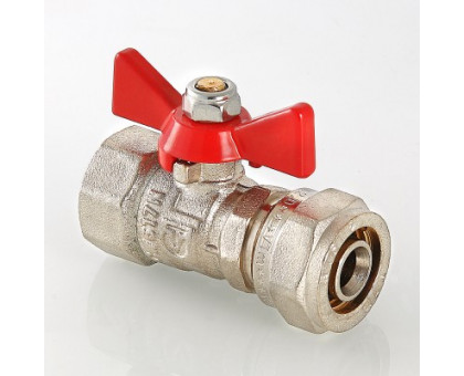 Кран шаровый VALTEC под обжим, рукоятка бабочка 16х1/2 вн. VT.342.N.1604 Кран шаровый VALTEC под обжим, рукоятка бабочка 16х1/2 вн. VT.342.N.1604