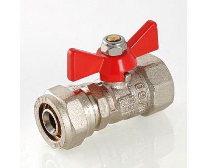 Кран шаровый VALTEC под обжим, рукоятка бабочка 16х1/2 вн. VT.342.N.1604 Кран шаровый VALTEC под обжим, рукоятка бабочка 16х1/2 вн. VT.342.N.1604