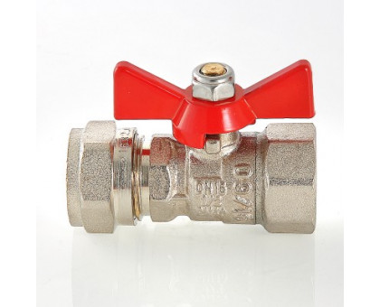 Кран шаровый VALTEC под обжим, рукоятка бабочка 16х1/2 вн. VT.342.N.1604 Кран шаровый VALTEC под обжим, рукоятка бабочка 16х1/2 вн. VT.342.N.1604