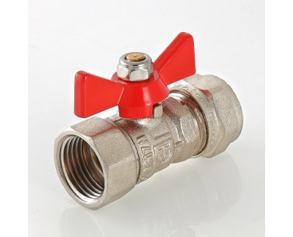 Кран шаровый VALTEC под обжим, рукоятка бабочка 16х1/2 вн. VT.342.N.1604 Кран шаровый VALTEC под обжим, рукоятка бабочка 16х1/2 вн. VT.342.N.1604